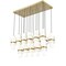 Z-Lite Cayden Linear Chandelier, 17-Light, 18in W x 42in L x 16.75in H, Modern Gold/Clear + Etched Opal 1946P-17L-MGLD - alternate 5